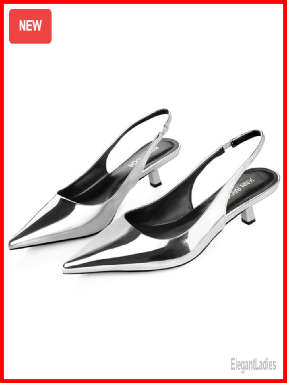 Slingback Kitten Heels Pointed Toe Low Heel Dressy Pumps